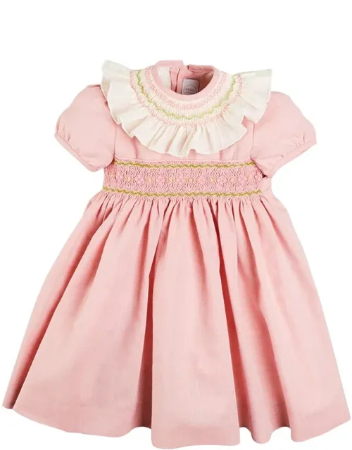 Bib Collar Short Sleeve Dress