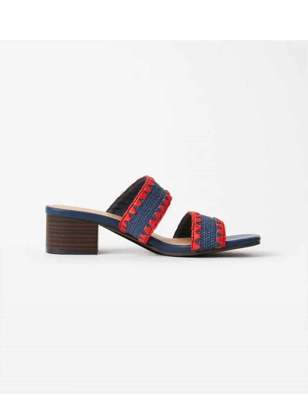 Maui Raffia Mid Heel Sandals