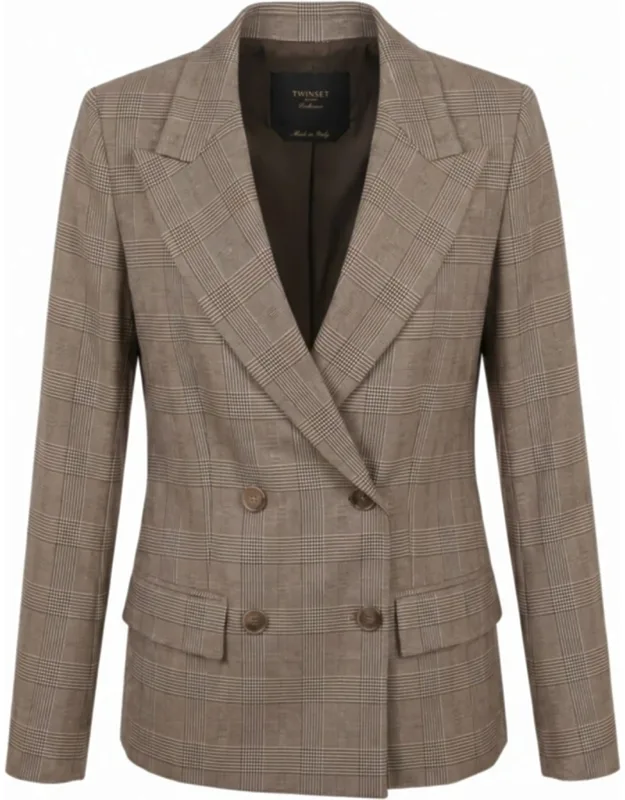 Tailored Prince Of Wales Check Blazer