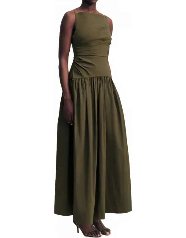 Campbell Square Neck Maxi Dress In Jungle