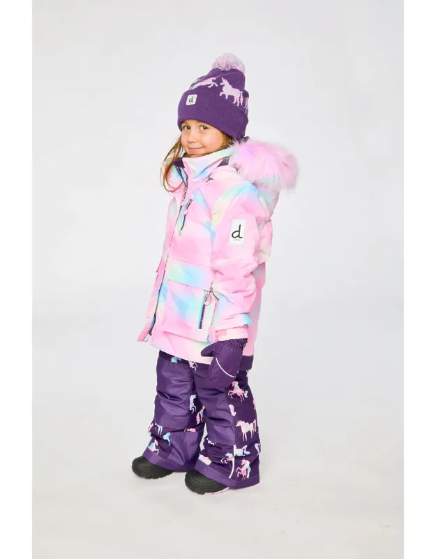 Two Piece Play Snowsuit With Unicorn Print Pants