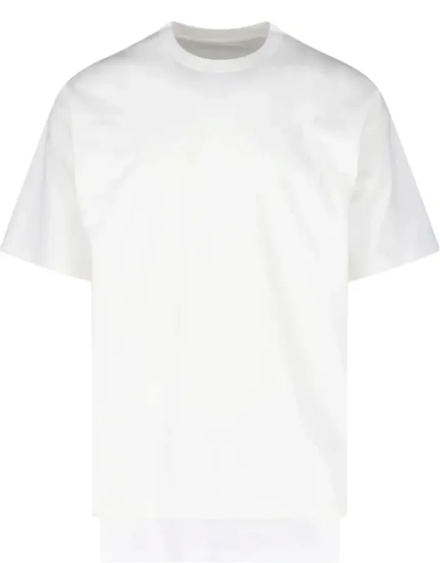 Asymmetrical Hem Cotton T-shirt