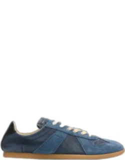 Mixed Leather Low-top Sneakers