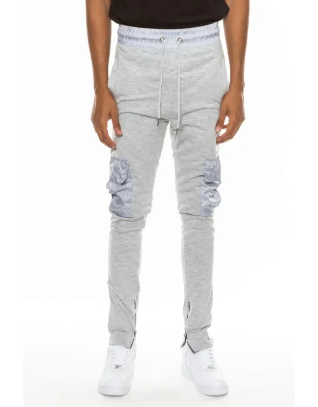Heathered Cotton Blend Joggers