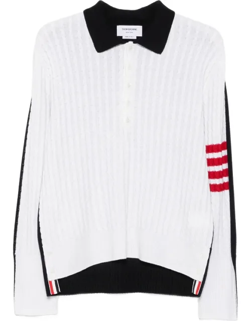 Cable-knit Polo Shirt