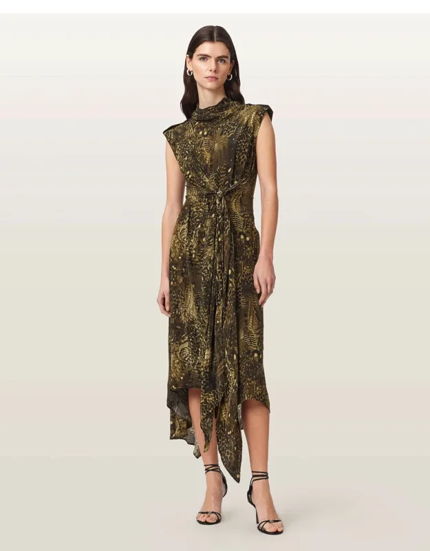 Persia Asymmetric Midi Dress