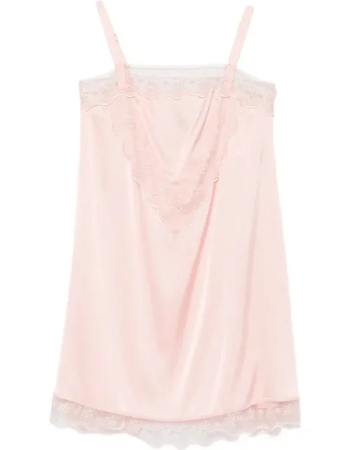 Lace-trim Mini Dress