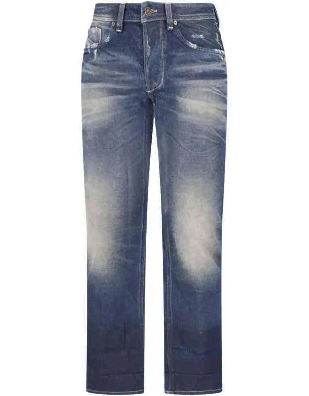 Bootcut Destroyed Cotton Jeans
