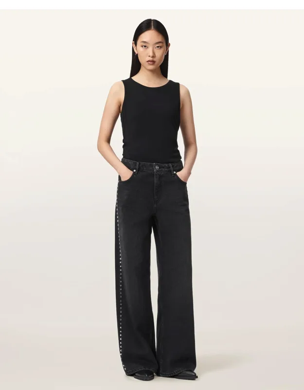 Sway Straight Leg Studded Jeans