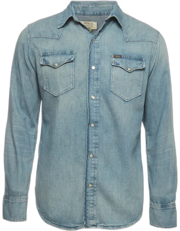 Slub Denim Western Shirt