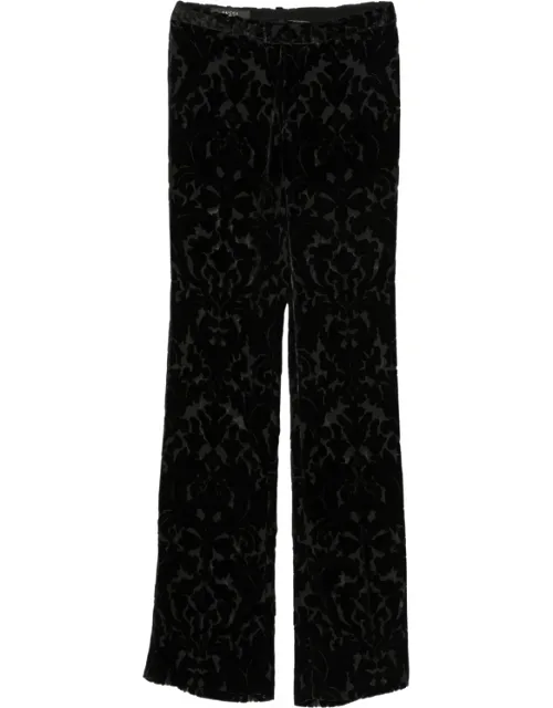 Gg Damask-pattern Velvet Trousers
