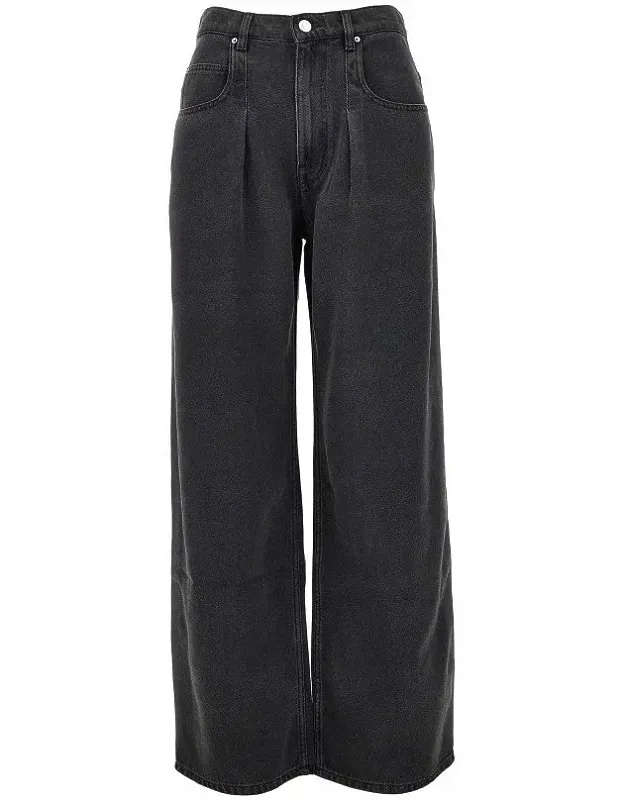 Wide-leg Denim Pants