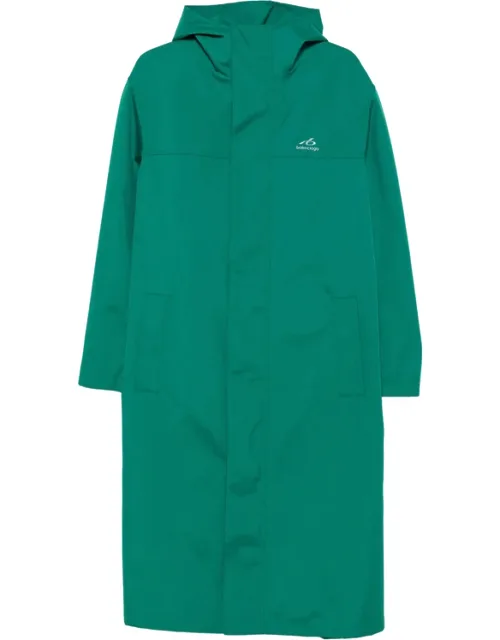 Hooded Logo-print Coat