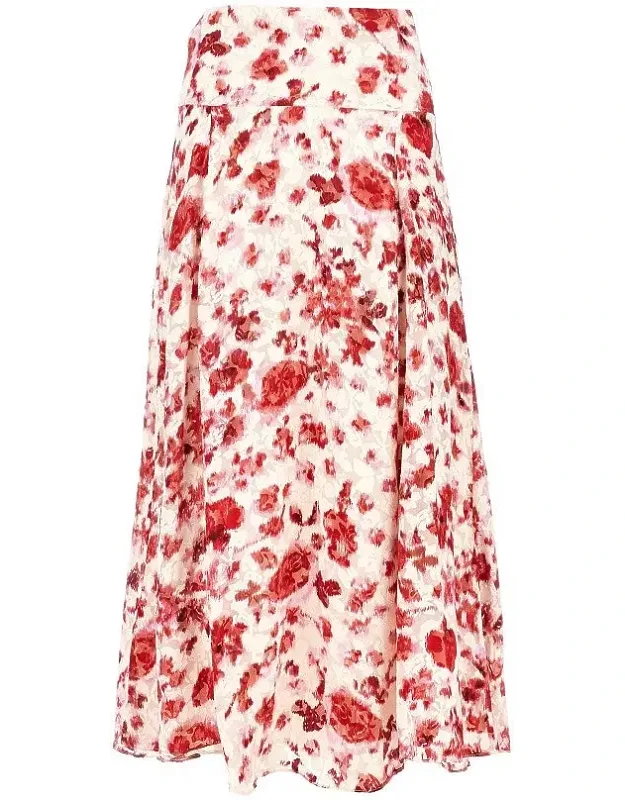 Silk-blend Long Skirt