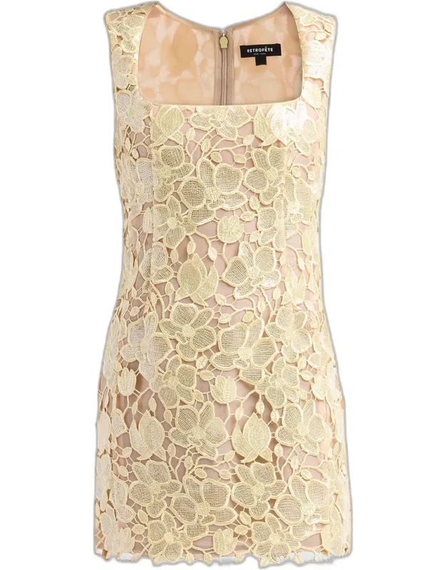 Embroidered Mini Dress