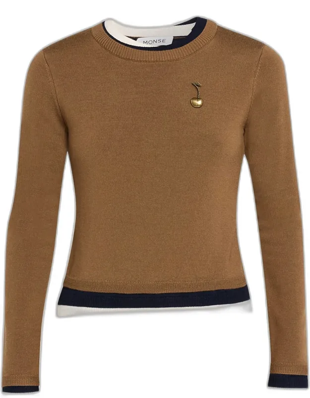 Triple-layer Wool Crewneck Sweater