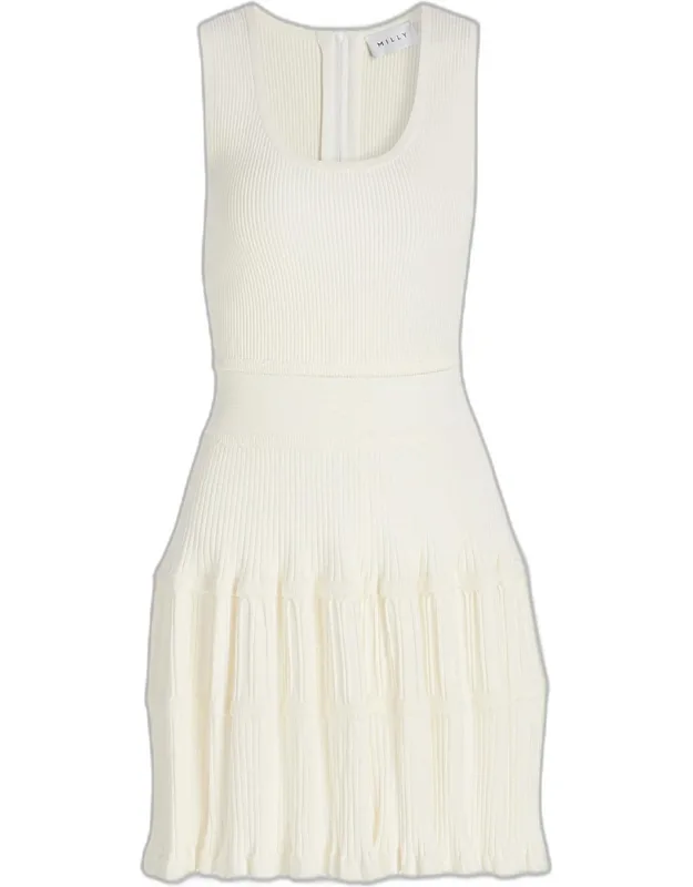Scallop-trim Fit & Flare Mini Dress