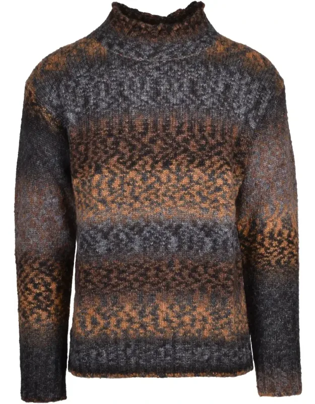 Textured Knit Crewneck Sweater