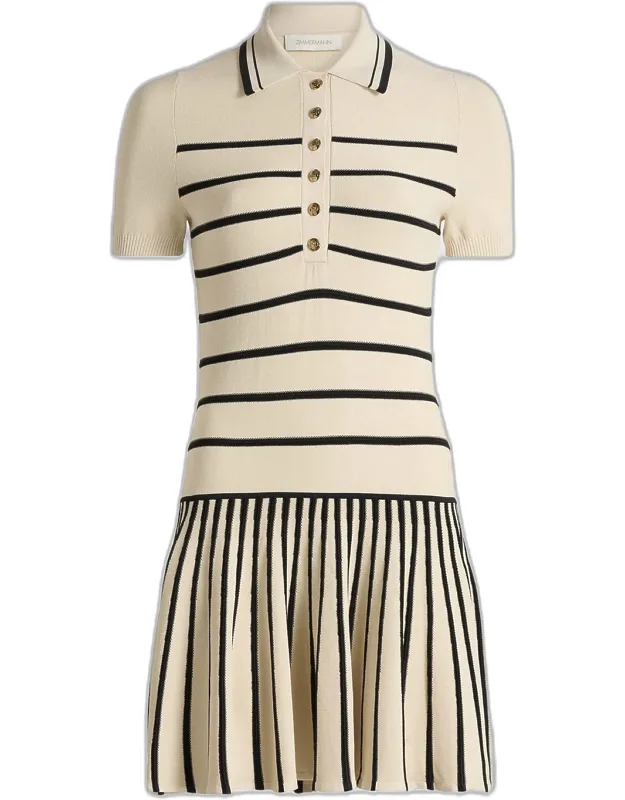 Striped Polo Mini Dress