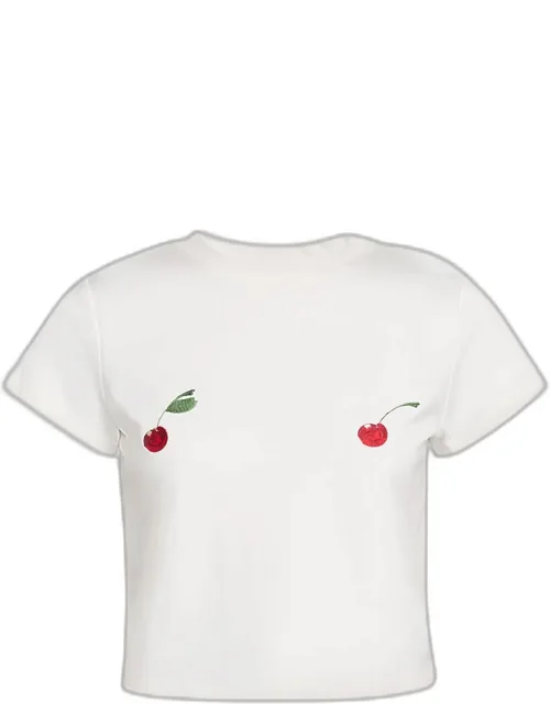 Cheeky Cherry Crop Tee