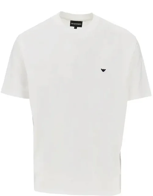 Lyocell And Cotton Blend T-shirt With Logo