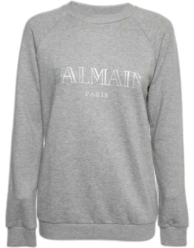 Logo Print Cotton Jersey Crewneck Sweatshirt
