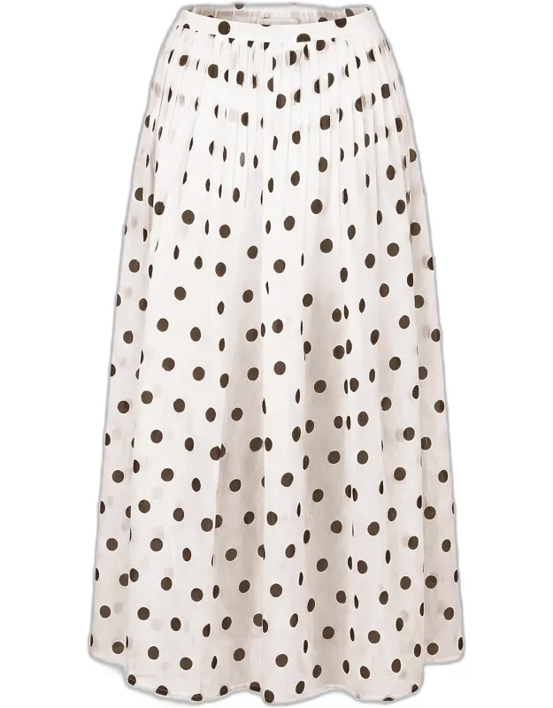 Polka Dot Midi Skirt