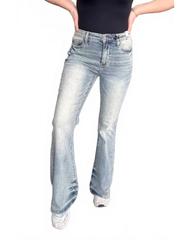 Mid Rise Flare Jeans