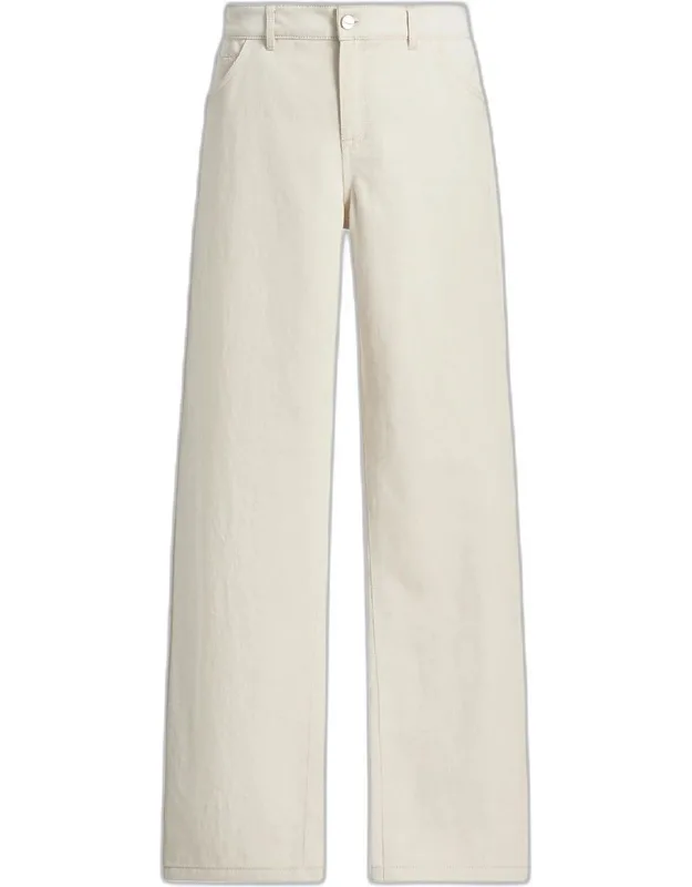 Taleen Cotton-linen Wide-leg Pants
