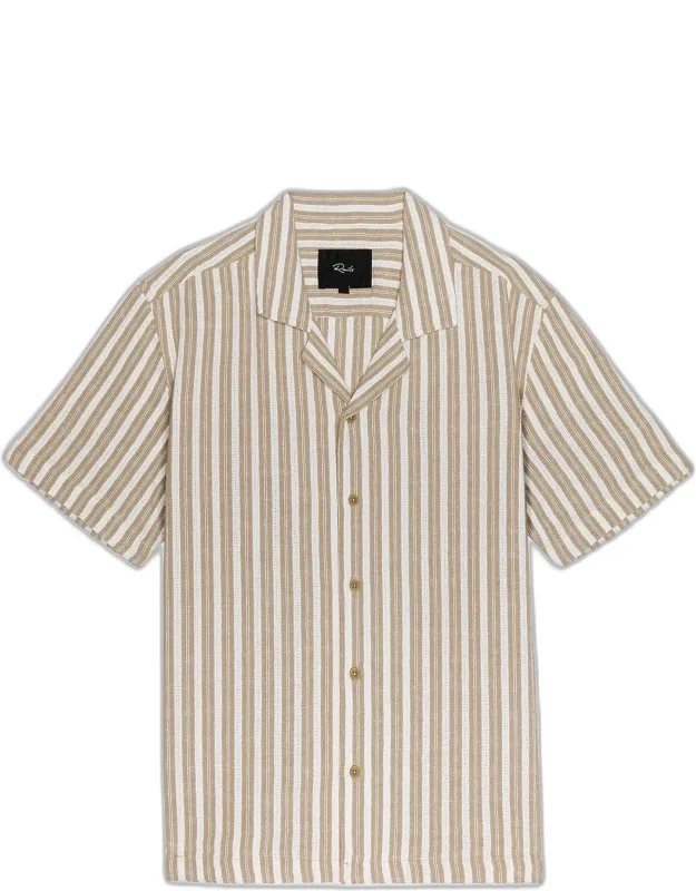 Fielder Multi-stripe Cotton Camp Shirt