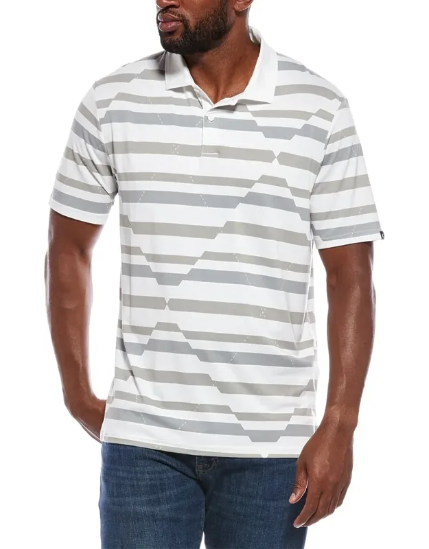 Fractured Argyle Polo Shirt