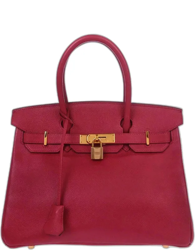 Birkin 30 Leather Top Handle Bag