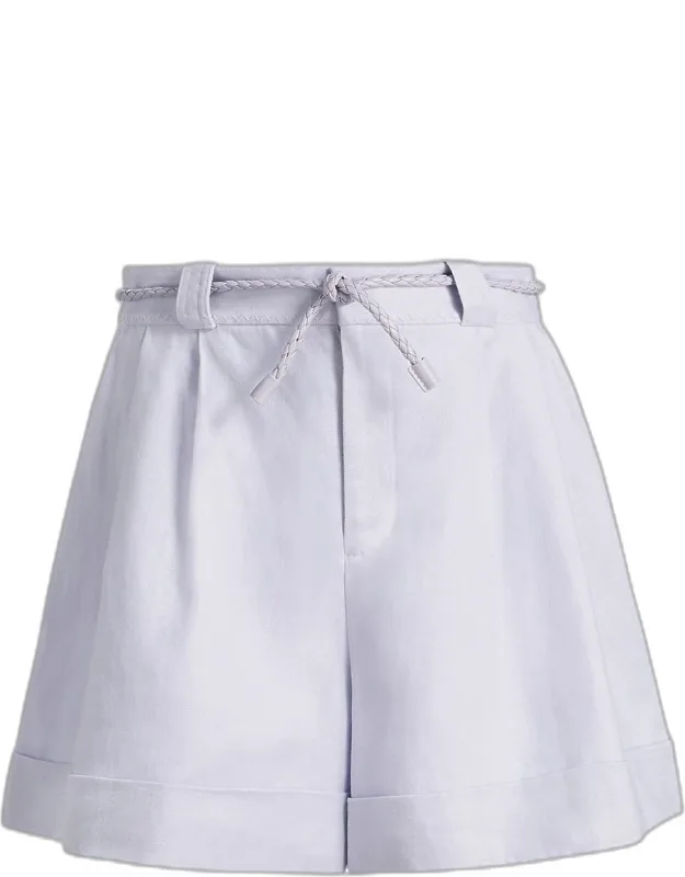 Linen High-rise Shorts