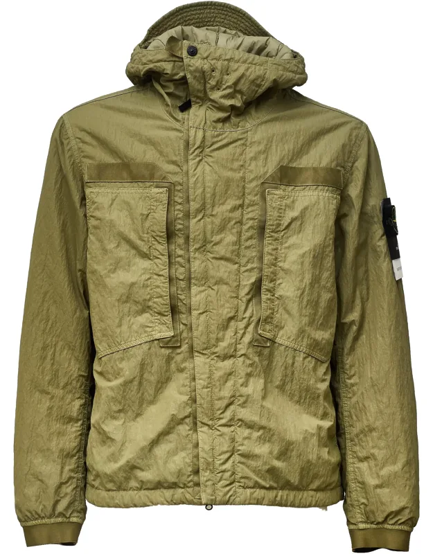 Nylon-tc Parka With Padded Hood