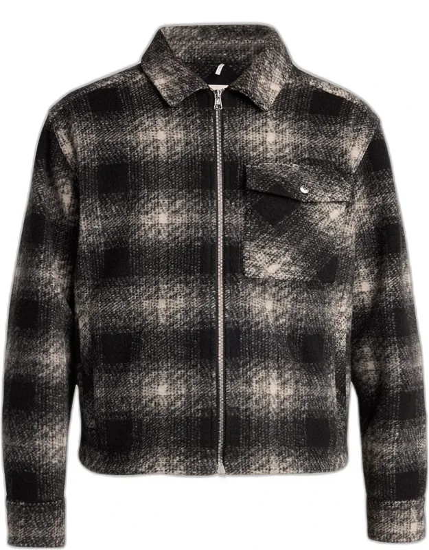 Buffalo Check Full-zip Shirt Jacket
