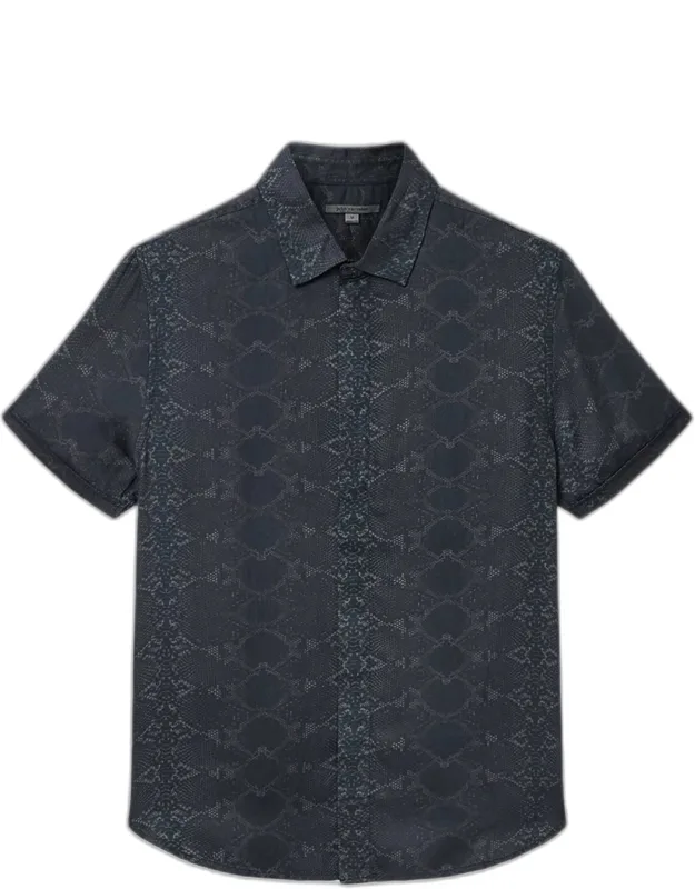 Loren Snake-print Short-sleeve Shirt