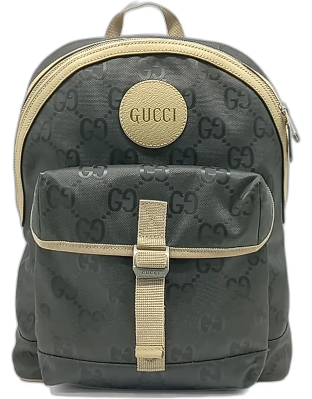 Cream Grey Leather And Nylon Off The Grid Backpack