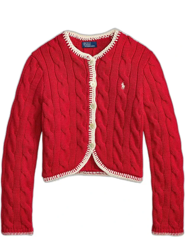 Cable-knit Crop Cardigan