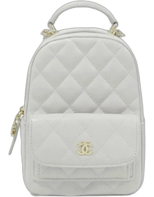 Classic Mini Caviar Leather Backpack Bag