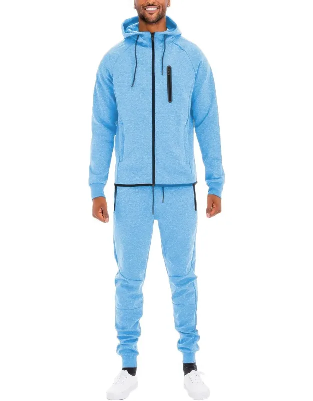 Full Zip Sweat Pant Set - Durable Fabric, Regular Fit