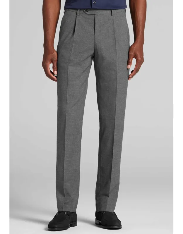 Comfort Stretch Slim Fit Check Flannel Suit Pants