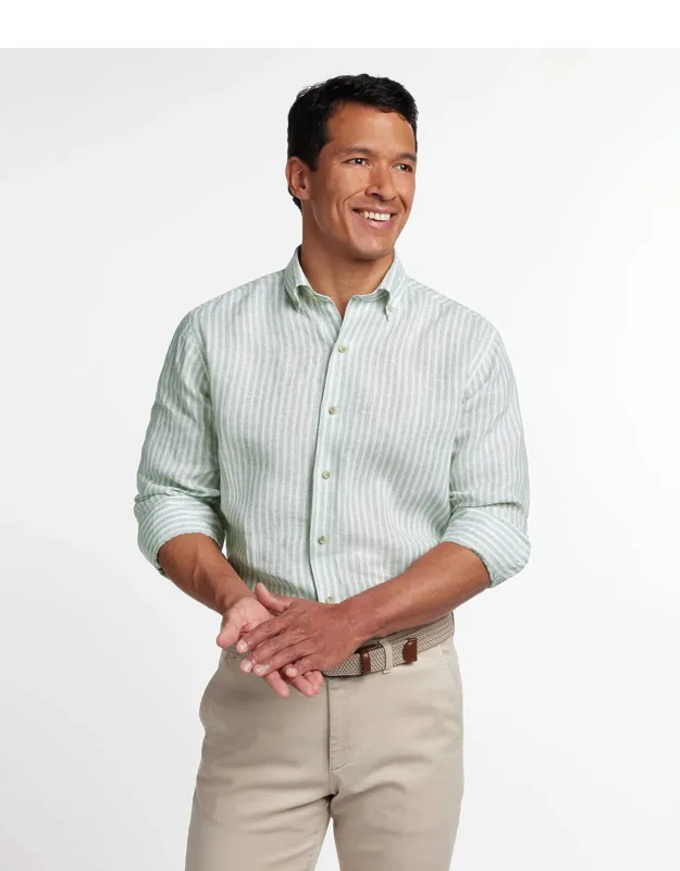 Linen Stripe Sport Shirt