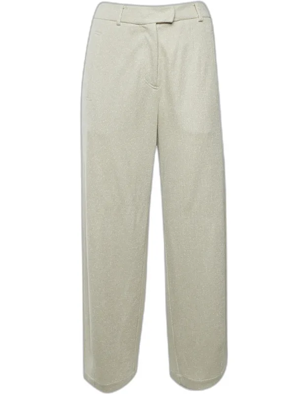 Sparkling Pique Lurex Knit Wide Leg Pants