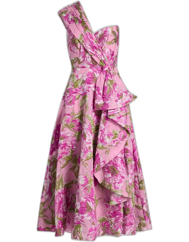 Brocade Tea-length Dress