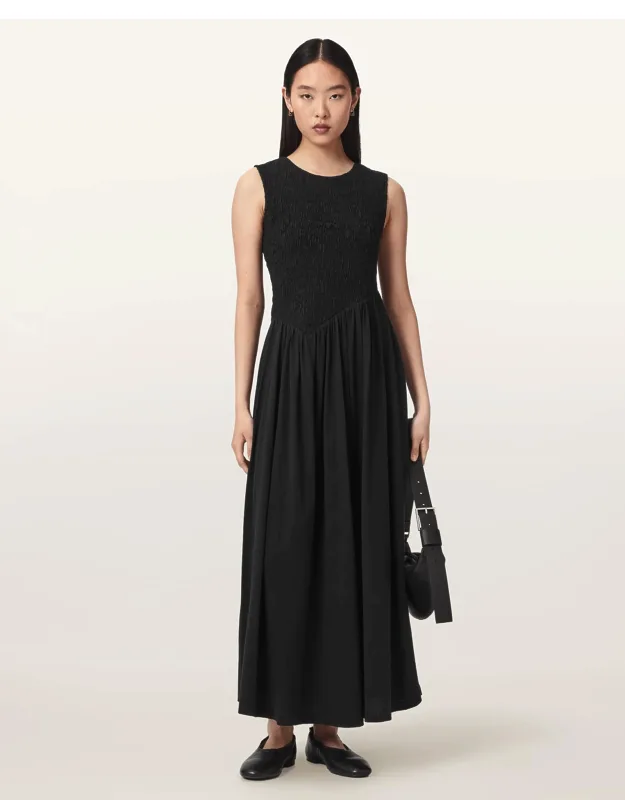 Luna Crinkle Cotton Midi Dress