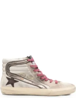 Suede High-top Sneakers With Star Patch