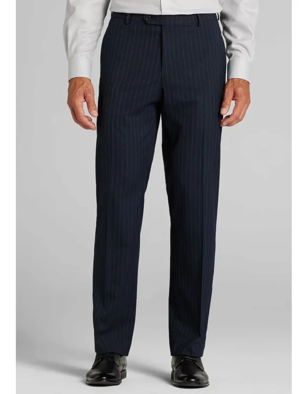 Tailored Fit Chalk Stripe Comfort Stretch Suit Pants
