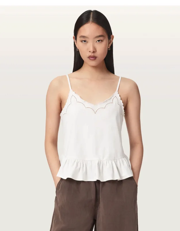 Embroidered Slim Fit Cami Top