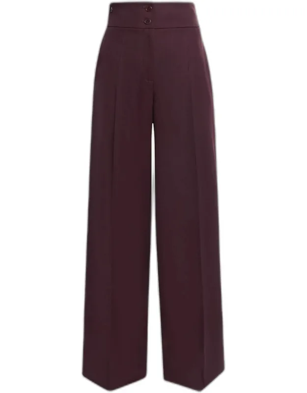 Wool Wide-leg Pants