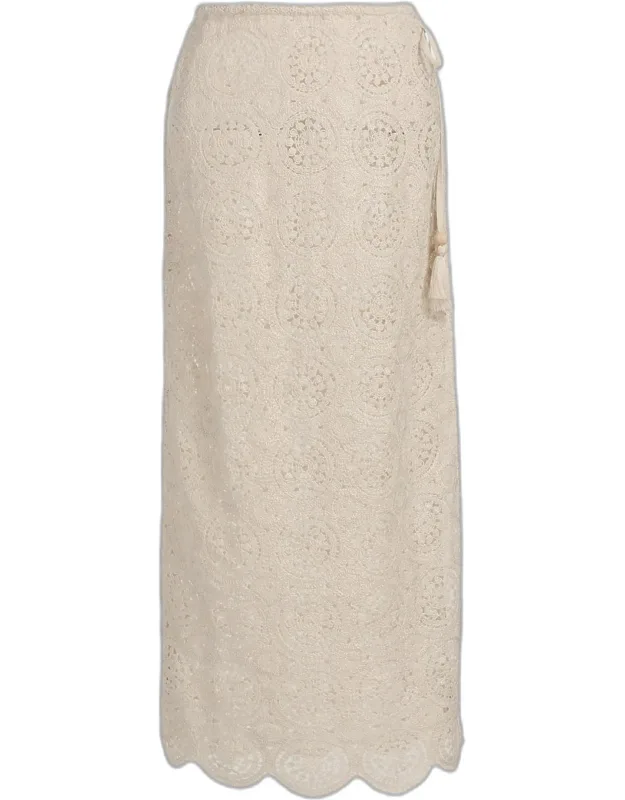 Crochet Midi Cover-up Skirt